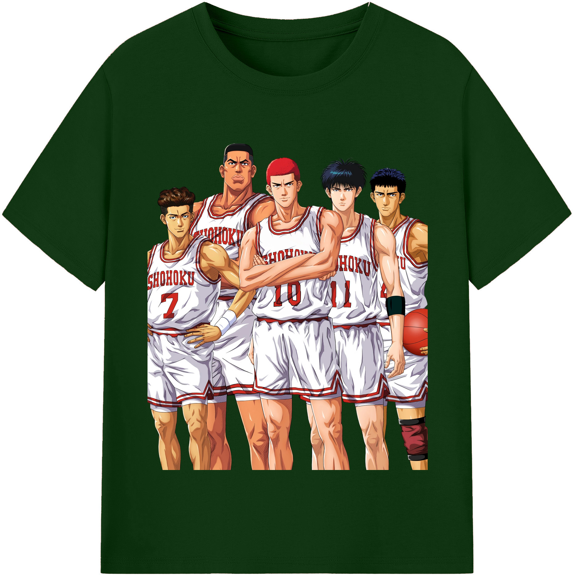 SLAM DUNK／スラムダンク 綿100％半袖Tシャツ（フロントプリント）